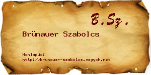 Brünauer Szabolcs névjegykártya